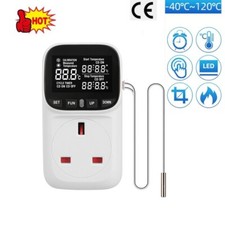 Digital Thermostat Plug Socket Temperature Controller 230V with Sensor Probe KF