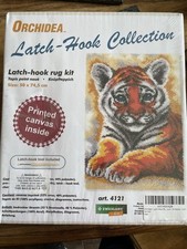 Latch Hook Rug Crafts Kit Rug Hook Latch 50 x 74.5cm Orchidea TIGER
