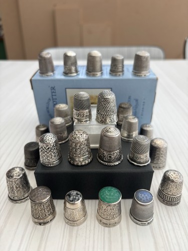Sterling silver thimble lot - thimble,