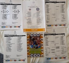 2025/26 UEFA CHAMPIONS LEAGUE QARABAG v CHELSEA PROGRAMME+UEFA TEAMSHEET SET