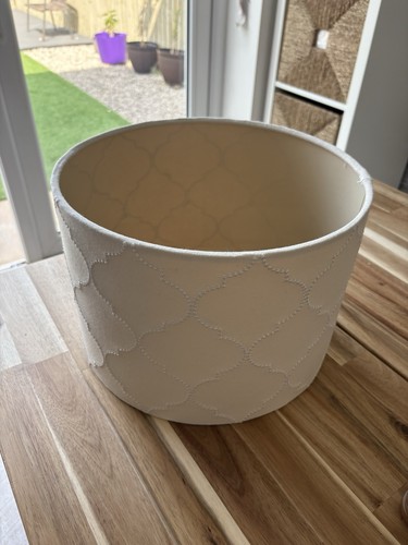 Moroccan trellis cream fabric - cream,