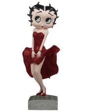 Betty Boop Posing, Red Glitter
