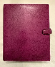 Filofax A5 Finsbury Leather Organizer Raspberry
