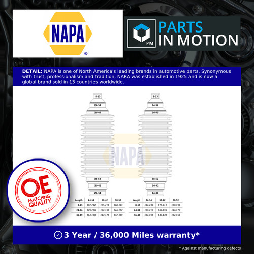Steering rack boot fits - rack, nissan