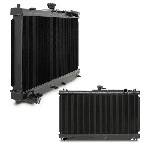 50mm black alloy radiator - black,
