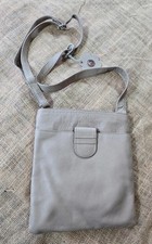 Genuine Leather Crossbody Bag by Sienna De Luca (Italy) - Taupe