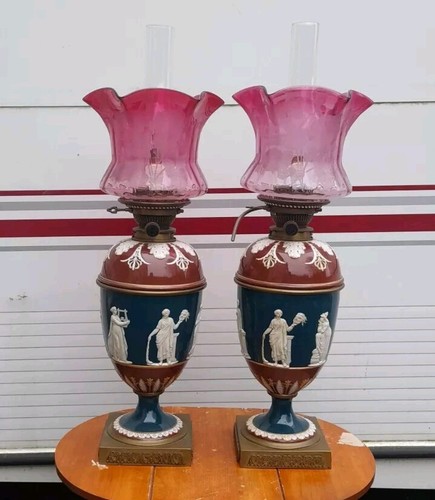 Pair victorian wedgwood - pair,