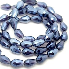 Czech Glass Crystal Faceted Teardrop Briolette Beads Pear  4X6, 6x8,8X12,10X16mm