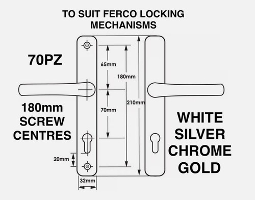 Upvc door handles ferco - door,