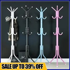 14 Hooks Coat Stand Coat Hat Jacket Umbrella Floor Standing Rack Clothes Hanger