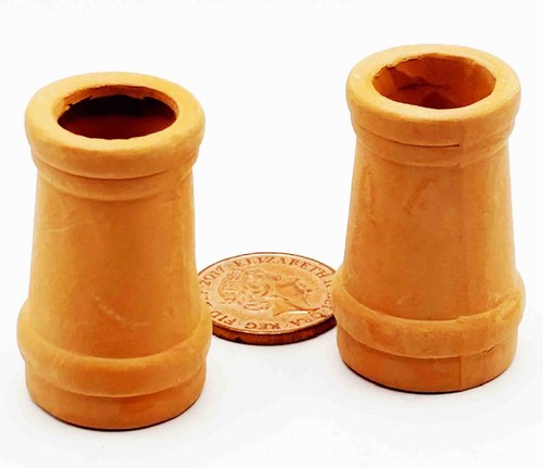 Dolls house chimney - house, pots