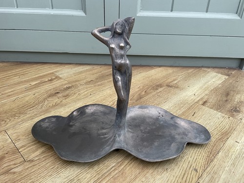 Art nouveau silver plate lady - nouveau, plate?
