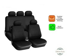FULL SET BLACK FABRIC CAR SEAT