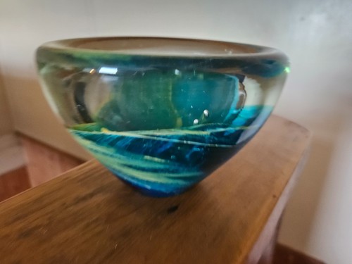 Mdina glass bowl signed - glass,