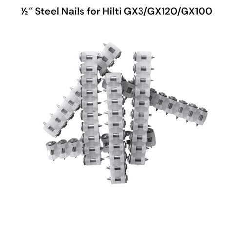 Steel nails for - ½″,
