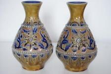 Pair Doulton Lambeth Vases -