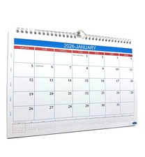 2026 Calendar A4 Landscape Month To View Wall Planner Family Office Organiser