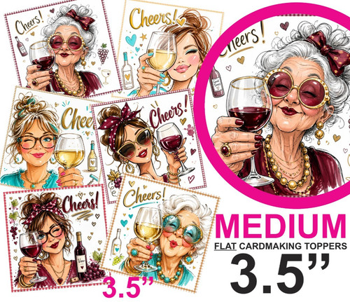 Wine ladies card - ladies,