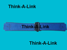 BLUE Leather Suede Watch Strap 25x19 fits HUBLOT Fusion, Big Bang, King Power