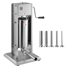Uimoso Manual Sausage Stuffer 11 lbs/5 L with 5 Filling Tubes for Commercial Use