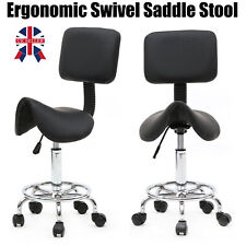 Ergonomic Saddle Stool Hydraulic Adjustable Chair with Backrest for Home Office