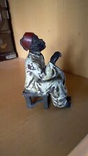 Late 19th Century Franz Bergmann Cold Painted Bronze African Figure Seated 285g