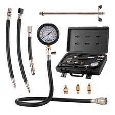 VEVOR Compression Tester Kit Petrol Engine Cylinder Gauge Tool Automotive 9 PCS