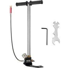 VEVOR 3 Stage PCP Air Gun Rifle Filling Stirrup Pump Hand Pump Pressure Gauge