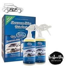 Waterless Wash Wax & Polish Showroom Shine Twin Pack By Greased Lightning 1L