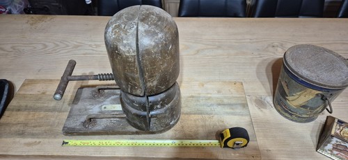 Antique wooden mechanical hat - antique,
