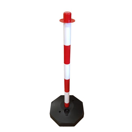 Red white plastic safety - +,