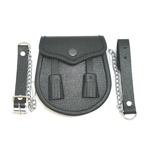Boy child leather sporran - boy, with