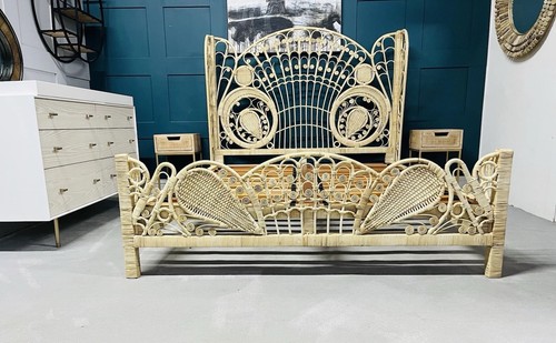 Kinsella rattan bed - bed, by