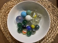 Glass Marbles - 18 Large and