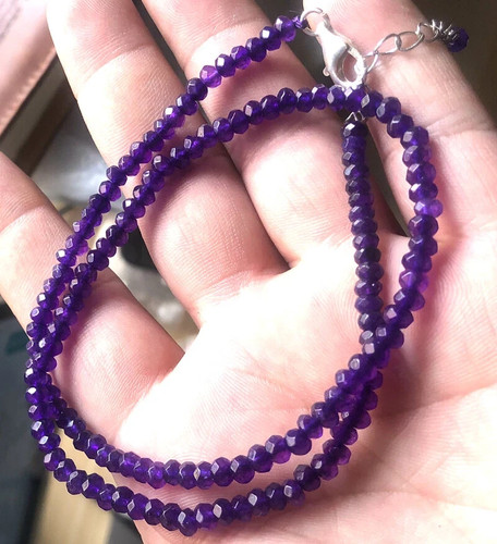 Amethyst jade 2x4mm - , small