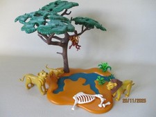 PLAYMOBIL SAFARI 4830 WILD LIFE WATER HOLE LION PRIDE & MONKEYS