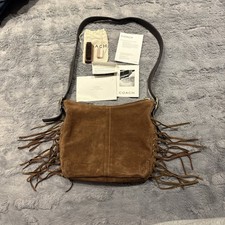 BROWN SUEDE COACH BAG RARE