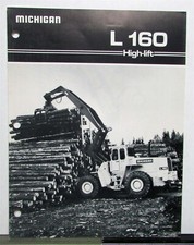 1987 Michigan L160 High-Lift Wheel Loader Specs Construction Sales Brochure