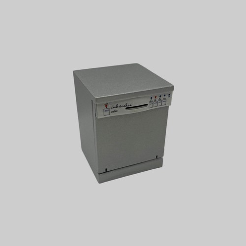 Dolls house silver dishwasher - dolls,