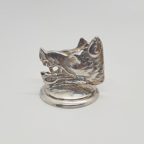Sterling silver boar head - sterling,