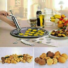 25PC BISCUIT MAKER SHAPER CAKE CUTTER DECORATING SET COOKIE PRESS PUMP MACHINE