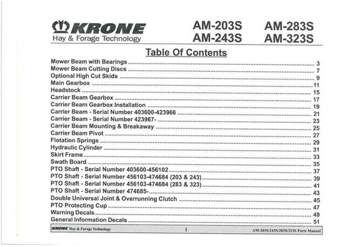 Krone disc mower am203s - am203s, am243s