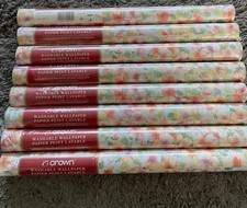 Crown 70-90s Retro Floral Washable Wallpaper Roll Vintage 8 Available