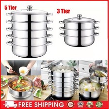 LARGE 28cm 5 Tier Stainless