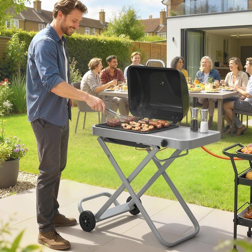Foldable gas bbq grill - gas,