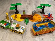 Playmobil 123 African Safari Zoo 5047 Bus Plane Truck Animals Figures Pre School