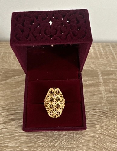 22ct gold ring size q - size,