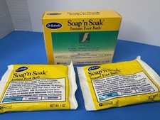 Vintage 2 Pack Dr. Scholls Soap n Soak Instant Foot Bath Packets In Box Scholl’s