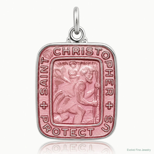 Sterling silver pink enamel - sterling,