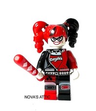 Harley Quinn Minifigure with Baseball Bat